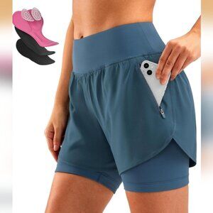 NEW Bikewa Women's Padded Mountain Bike Shorts Teal color size L